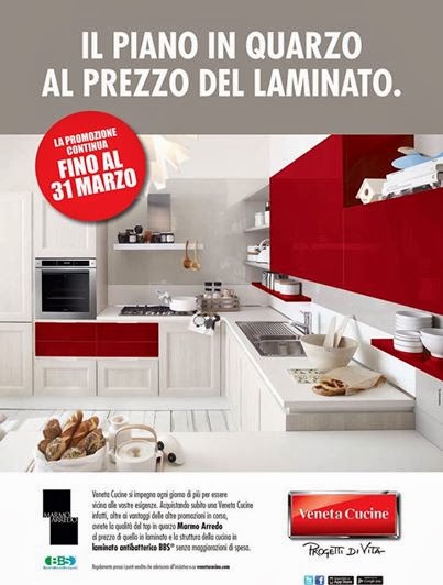 Offerta Top in quarzo al prezzo del laminato solo con Veneta cucine